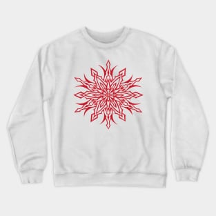 SYM STAR-TRIBAL- SNOWFLAKE DESIGN RED Crewneck Sweatshirt